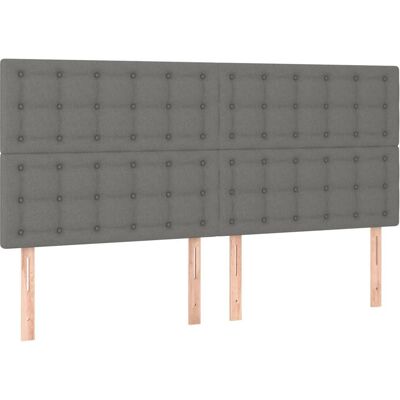 vidaXL Kopfteile 2 Stk. 90X5X78/88 Cm Stoff Dunkelgrau vidaXL Kopfteile 2 Stk. 90X5X78/88 Cm Stoff Dunkelgrau