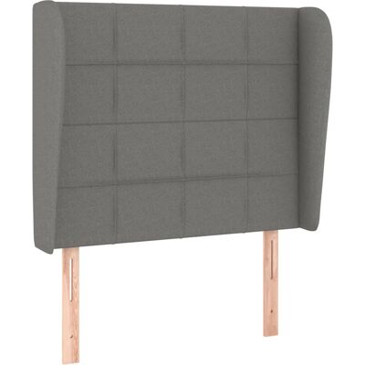 vidaXL Kopfteil mit Ohren Dunkelgrau - Kopfteil - Klassisches Design vidaXL Kopfteil mit Ohren Dunkelgrau - Kopfteil - Klassisches Design