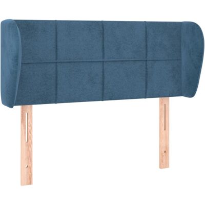 VidaXL Kopfteil Dunkelblau - Flügel Velours Bettkopfteil VidaXL Kopfteil Dunkelblau - Flügel Velours Bettkopfteil