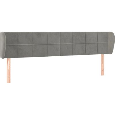 vidaXL Kopfteil - 203x23x78/88 cm - Hellgrau - Kopfteil vidaXL Kopfteil - 203x23x78/88 cm - Hellgrau - Kopfteil