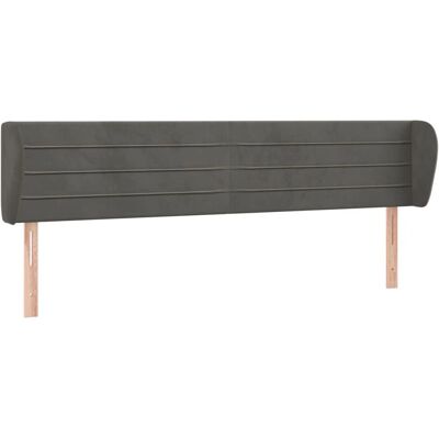 VidaXL Kopfteil Dunkelgrau - 163x23x78/88 cm - Kopfteil VidaXL Kopfteil Dunkelgrau - 163x23x78/88 cm - Kopfteil
