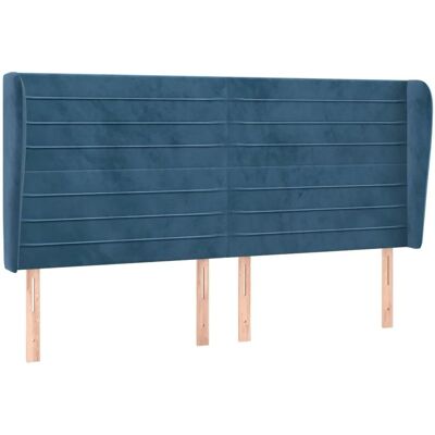 vidaXL Kopfteil - Samtblau - 183x23x78/88cm vidaXL Kopfteil - Samtblau - 183x23x78/88cm