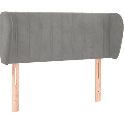 vidaXL Kopfteil mit Ohren 103x23x78/88 cm Hellgrau vidaXL Kopfteil mit Ohren 103x23x78/88 cm Hellgrau