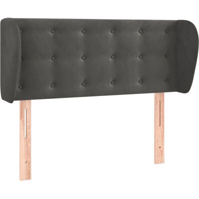 vidaXL Kopfteil mit Ohren Dunkelgrau 83x23x78/88 cm Samt - Kopfteil vidaXL Kopfteil mit Ohren Dunkelgrau 83x23x78/88 cm Samt - Kopfteil