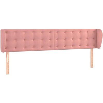 VIDAXL Roze Fluwelen Hoofdbord met Oren - Hoofdbord VIDAXL Roze Fluwelen Hoofdbord met Oren - Hoofdbord