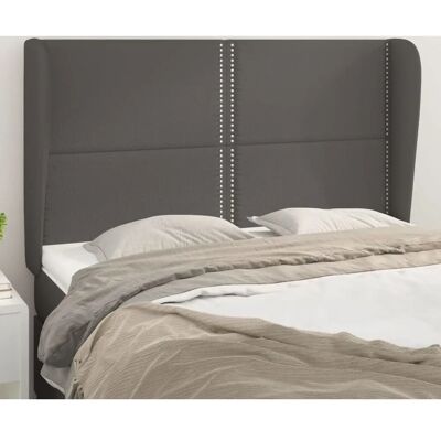 Vidaxl Graues Kopfteil mit Ohren - Elegantes Design - 147x23x118/128cm Vidaxl Graues Kopfteil mit Ohren - Elegantes Design - 147x23x118/128cm