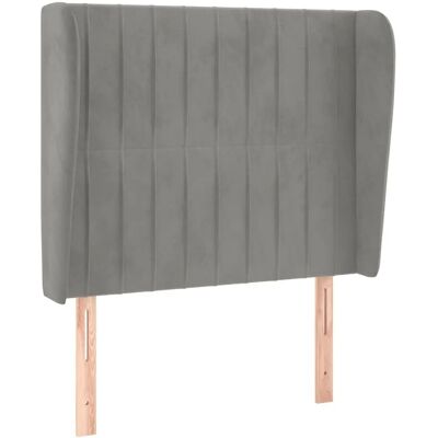 vidaXL Kopfteil - Hellgrau - Elegantes Design, Weicher Samt, Verstellbare Höhe vidaXL Kopfteil - Hellgrau - Elegantes Design, Weicher Samt, Verstellbare Höhe