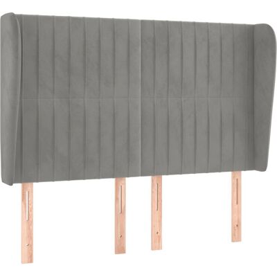VidaXL Kopfteil - Hellgrau - Elegantes Design, Weicher Samt, Verstellbare Höhe VidaXL Kopfteil - Hellgrau - Elegantes Design, Weicher Samt, Verstellbare Höhe