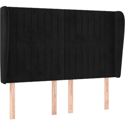 vidaXL 147x23x118/128cm Kopfteil Schwarz vidaXL 147x23x118/128cm Kopfteil Schwarz