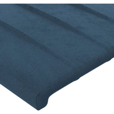 vidaXL Blaue Samt-Kopfteil mit Ohren - Schlafzimmerdeko vidaXL Blaue Samt-Kopfteil mit Ohren - Schlafzimmerdeko