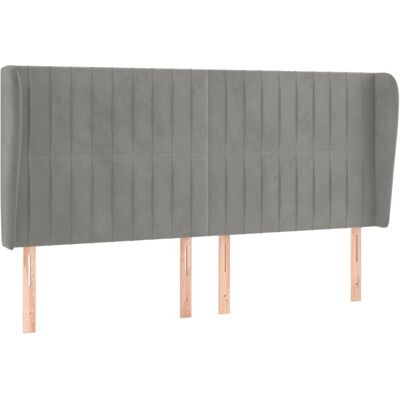 vidaXL Kopfteile - 203x23x118/128 cm - Hellgrau vidaXL Kopfteile - 203x23x118/128 cm - Hellgrau