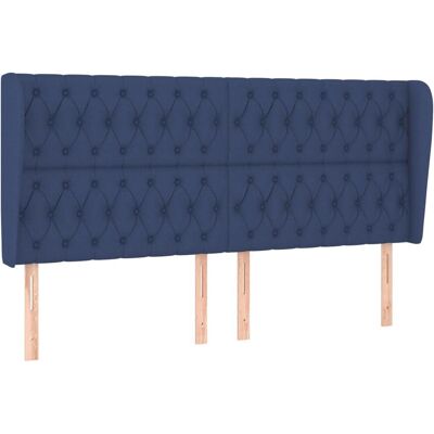 vidaXL Kopfteil mit Ohren Blau - Bettkopfteil vidaXL Kopfteil mit Ohren Blau - Bettkopfteil