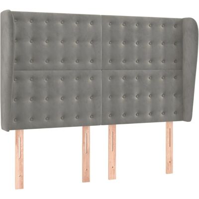 VidaXL 147x23x118/128 cm Kopfteil Hellgrau - Kopfteil VidaXL 147x23x118/128 cm Kopfteil Hellgrau - Kopfteil