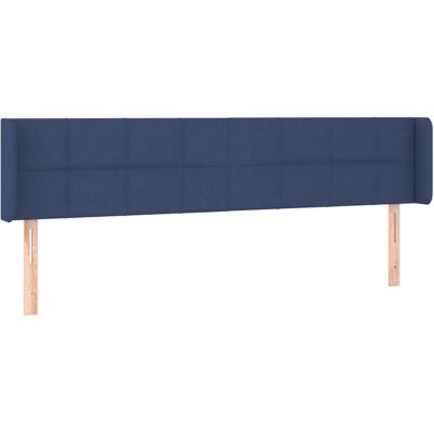 vidaXL Kopfteil Mit Ohren - Höhenverstellbar, Blau - Kopfteil vidaXL Kopfteil Mit Ohren - Höhenverstellbar, Blau - Kopfteil