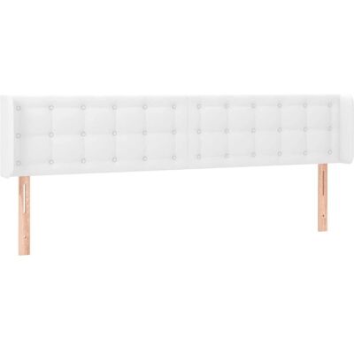 vidaXL Kopfteil Weiß - 203x16x78/88 cm - Kopfteil vidaXL Kopfteil Weiß - 203x16x78/88 cm - Kopfteil