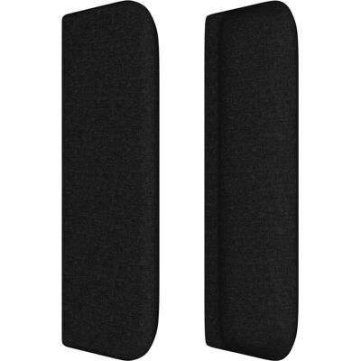 vidaXL Kopfteil Mit Ohren - Schwarz 183x16x78/88 cm - Bettkopfteil vidaXL Kopfteil Mit Ohren - Schwarz 183x16x78/88 cm - Bettkopfteil