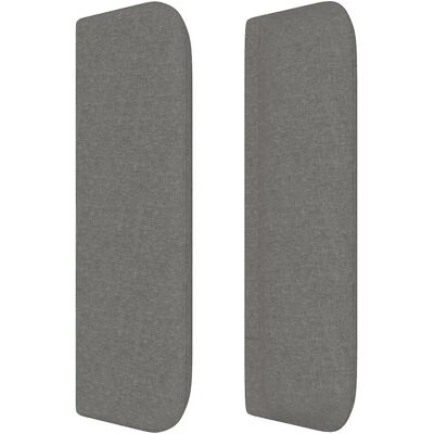 vidaXL Kopfteil mit Ohren Dunkelgrau - Bettkopfteil 147x16x78/88 cm vidaXL Kopfteil mit Ohren Dunkelgrau - Bettkopfteil 147x16x78/88 cm