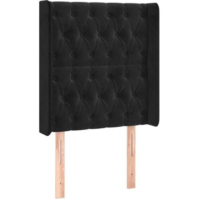 vidaXL Kopfteil mit Öhrchen Schwarz - Kopfteil vidaXL Kopfteil mit Öhrchen Schwarz - Kopfteil