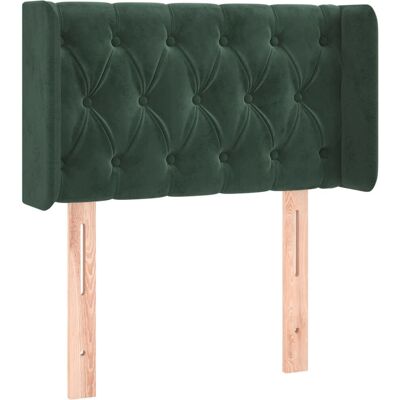 vidaXL Kopfteil mit Ohren Dark Green - Headboard vidaXL Kopfteil mit Ohren Dark Green - Headboard