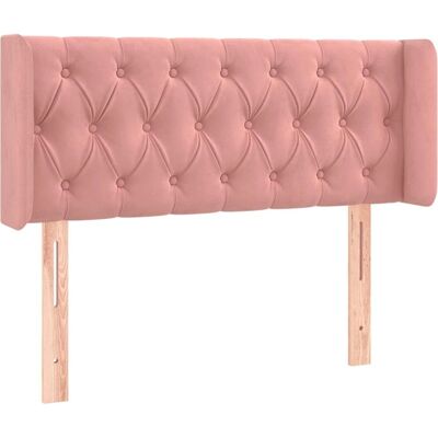 vidaXL Roze Fluwelen Hoofdbord met Oren - Hoofdbord vidaXL Roze Fluwelen Hoofdbord met Oren - Hoofdbord