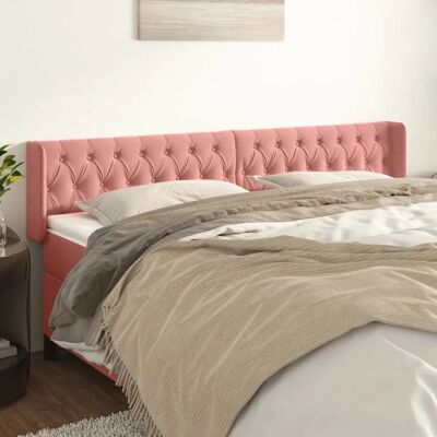 vidaXL Kopfteil Mit Ohren Rosa 183x16x78/88cm - Kopfteil vidaXL Kopfteil Mit Ohren Rosa 183x16x78/88cm - Kopfteil