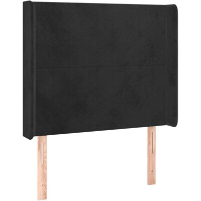 vidaXL Kopfteil - Schwarz - Verstellbar, Samt, Klassisches Design vidaXL Kopfteil - Schwarz - Verstellbar, Samt, Klassisches Design
