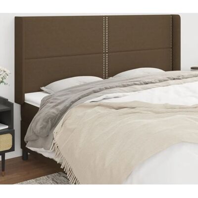 VIDAXL Kopfteil - Dunkelbraune Stoff 203x16x118/128cm - Kopfteil VIDAXL Kopfteil - Dunkelbraune Stoff 203x16x118/128cm - Kopfteil