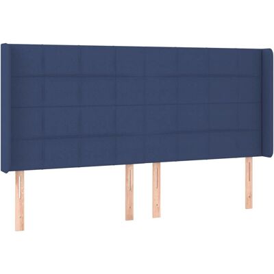 vidaXL Kopfteil mit Ohren - Blau - Kopfteil vidaXL Kopfteil mit Ohren - Blau - Kopfteil