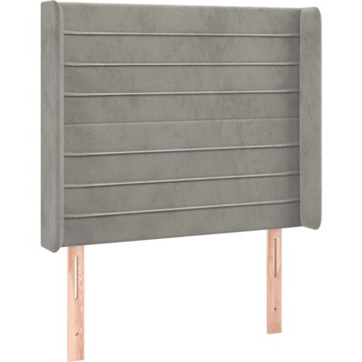 vidaXL Kopfteil Hellgrau - Mit Ohren - Elegantes Schlafzimmer-Accessoire vidaXL Kopfteil Hellgrau - Mit Ohren - Elegantes Schlafzimmer-Accessoire