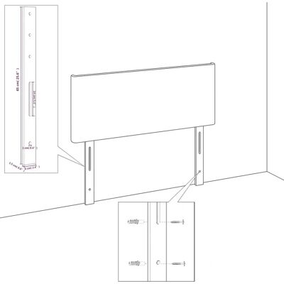 Maisonchic Modell 163x16x118/128cm Kopfteil - Elegantes Klassisches Flügelkopfteil Maisonchic Modell 163x16x118/128cm Kopfteil - Elegantes Klassisches Flügelkopfteil