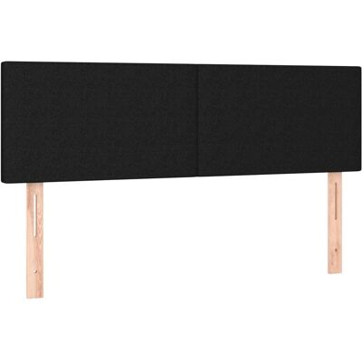 vidaxl - Kopfteil mit LED, Stoff, Schwarz, 144x5x78/88 cm - Kopfteil vidaxl - Kopfteil mit LED, Stoff, Schwarz, 144x5x78/88 cm - Kopfteil