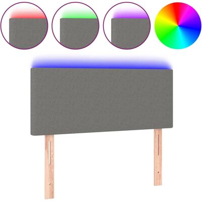 vidaXL LED Hovedgærde Mørkegrå - Hovedgærde med justerbare LED-strips vidaXL LED Hovedgærde Mørkegrå - Hovedgærde med justerbare LED-strips