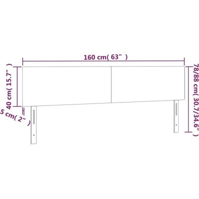 vidaXL LED Kopfteil Schwarz 160x5x78/88 cm Stoff - Kopfteil vidaXL LED Kopfteil Schwarz 160x5x78/88 cm Stoff - Kopfteil