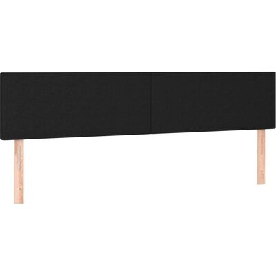 vidaXL LED Hoofdbord Zwart 160x5x78/88 cm Stof - Hoofdbord vidaXL LED Hoofdbord Zwart 160x5x78/88 cm Stof - Hoofdbord