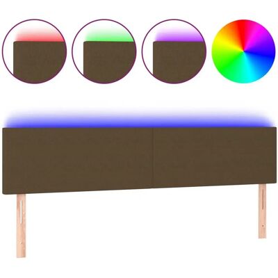 vidaXL LED Kopfteil Dunkelbraun - Kopfteil, Höhenverstellbar, Bunte LEDs, Modernes Design vidaXL LED Kopfteil Dunkelbraun - Kopfteil, Höhenverstellbar, Bunte LEDs, Modernes Design