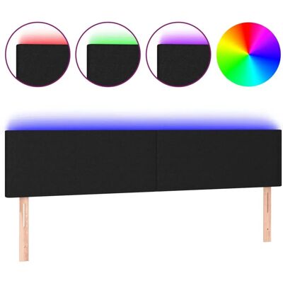 Tête de lit LED moderne - Réglable, Noir Tête de lit LED moderne - Réglable, Noir