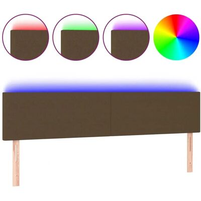 VidaXL Kopfteil - Dunkelbraun - LED verstellbar - Modernes Schlafzimmer VidaXL Kopfteil - Dunkelbraun - LED verstellbar - Modernes Schlafzimmer