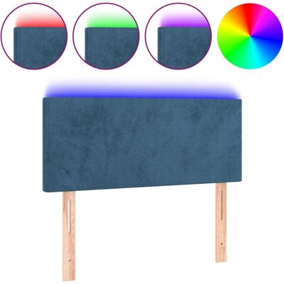 VidaXL Hoofdbord - Verstelbare LED Fluwelen Blauw - Hoofdbord VidaXL Hoofdbord - Verstelbare LED Fluwelen Blauw - Hoofdbord