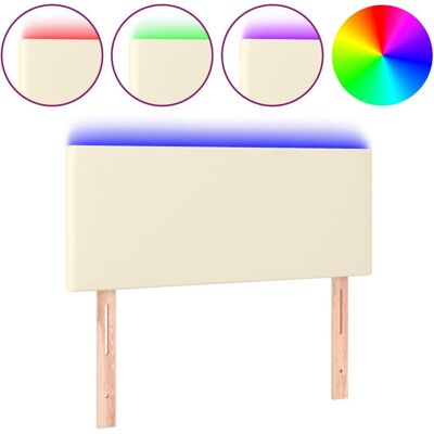 VidaXL Kopfteil - Creme - Elegantes LED-Design - Kopfteil VidaXL Kopfteil - Creme - Elegantes LED-Design - Kopfteil