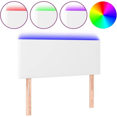 vidaXL 3121441 LED Hoofdbord - Modern Witte Bed Headboard vidaXL 3121441 LED Hoofdbord - Modern Witte Bed Headboard