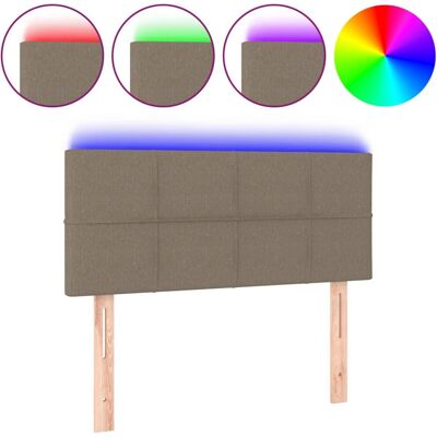 VidaXL Hoofdbord - Verstelbaar Taupe LED Bedframe Accessoire VidaXL Hoofdbord - Verstelbaar Taupe LED Bedframe Accessoire