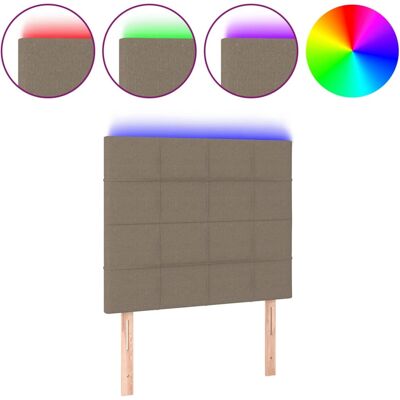 VidaXL Kopfteil Taupe - Modernes LED-Kopfteil für Bett VidaXL Kopfteil Taupe - Modernes LED-Kopfteil für Bett