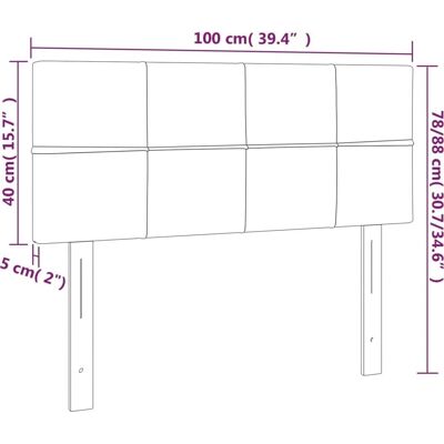 vidaXL LED Hoofdbord Donkergrijs - Bedframe accessoire vidaXL LED Hoofdbord Donkergrijs - Bedframe accessoire