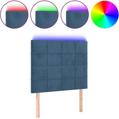 vidaXL Kopfteil - Verstellbar mit LED - Dunkelblau - Kopfteil vidaXL Kopfteil - Verstellbar mit LED - Dunkelblau - Kopfteil
