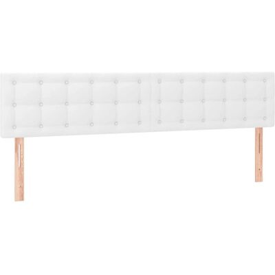 Tête de lit MAISONCHIC avec LED - Blanc en Cuir Synthétique 180x5x78/88cm - Publicité Tête de lit MAISONCHIC avec LED - Blanc en Cuir Synthétique 180x5x78/88cm - Publicité