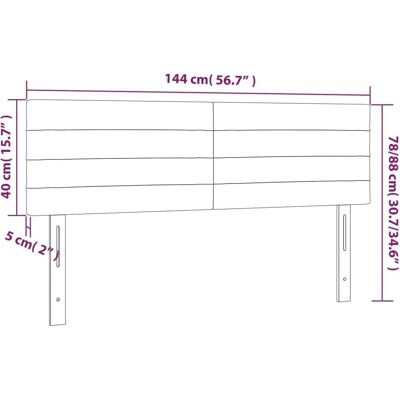 vidaXL Blaue LED-Kopfteil - Verstellbar, Modernes Design vidaXL Blaue LED-Kopfteil - Verstellbar, Modernes Design