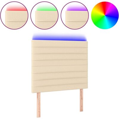 VidaXL Kopfteil - LED, Creme, Verstellbar - Kopf- und Fußteil VidaXL Kopfteil - LED, Creme, Verstellbar - Kopf- und Fußteil
