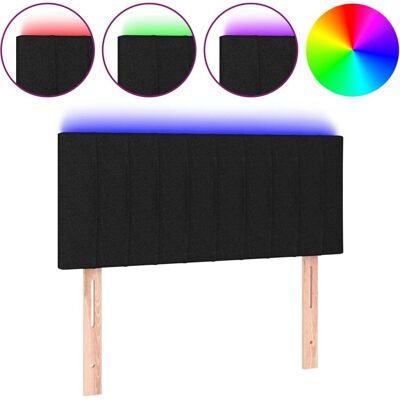 vidaXL Schwarzes LED-Kopfteil - Kopfteil, Verstellbar, Bunte Lichter vidaXL Schwarzes LED-Kopfteil - Kopfteil, Verstellbar, Bunte Lichter