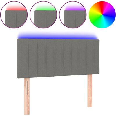 vidaXL Kopfteil mit LED Dunkelgrau - Kopfteil mit LED vidaXL Kopfteil mit LED Dunkelgrau - Kopfteil mit LED