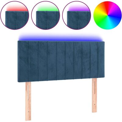 vidaXL Tête de lit Bleu foncé - LED, Velours, Hauteur réglable - Tête de lit - Publicité vidaXL Tête de lit Bleu foncé - LED, Velours, Hauteur réglable - Tête de lit - Publicité
